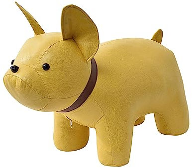 Folpus Niedliche Tier-Fußhocker, Schuhwechselhocker, Fußstütze, Kinderhocker für Kinder und Erwachsene, GELB