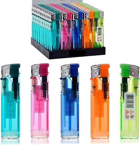UBOON: Mechero Electrónico a Gas Isobutano Recargable - Encendido Fácil, Colores Surtidos y Confiabilidad Duradera (200 Unidades)