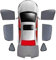 KAES Auto-Sonnenschutz für VW Tiguan Allspace 7-Seats 2016-2019, Reduziert Wärme und Strahlung Fenster Verdunkelung Auto Zubehör für Reisen,H/All Car Windows