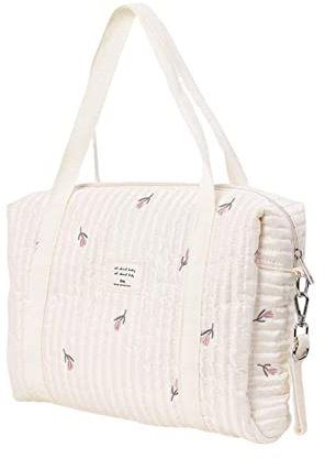 Sac à Langer de Voyage Grande Capacité en Coton pour Poussette - Pour Nouveau-né, Couches, Lingettes et Jouets - New Mom Essential