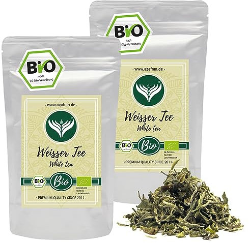 Azafran BIO Weißer Tee lose, Pai Mu Tan, China Tea White Peony 500g