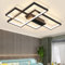 GBLY Deckenlampe LED Dimmbar Deckenleuchte: 65CM Schwarz Wohnzimmerlampe 65W Modern Schlafzimmerlampe Geometrisch Küchenlampe Design Bürolampe mit Fernbedienung für Wohnzimmer Schlafzimmer Küche Büro