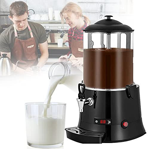 JINGEDD ChocolatièRe Commerciale 5l 10l,Distributeur De Chocolat Chaud éLectrique,avec éCran LED,Plaque Chauffante en Acier Inoxydable 304 pour Chauffer Le Chocolat,Le Café,Le Lait,10L