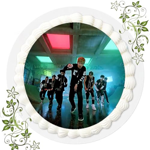 FONDANT Tortenbild, Zuckerbild mit Motiv, Essbares Foto für Torten, Tortenbild, Tortenaufleger Ø 20cm FONDANT Bangtan Boys Nr. 4