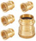 HeSun 5er-Pack Messing-Pressfitting-Adapter, 1,27 cm Presse x 1,27 cm NPT-Adapter, LF-Messing