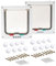 QITHRAN 4 Way Locking Cat Flap Door Weatherproof Pet Door for Interior Exterior Door Window Wall, 2885165-AM196UK-FBM