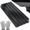 Fiqops Lot de 12 plaques trapézoïdales profilées - 129 cm x 46 cm - Environ 7 m² - Plaques en tôle ondulée pour toit - Tôle trapézoïdale anthracite