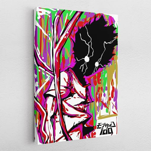 Poster Pop Art Graffiti Mob Psycho 100 Anime Wand Abstrakt Wandbilder Wohnzimmer Schlafzimmer Büro Wanddekoration Deko XXL günstig (Poster, 40x30 cm)