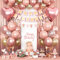 Geburtstagsdeko Rosegold,Geburtstag Party Deko für Mädchen Frauen,Rosegold Luftballons Geburtstag Dekoration Set mit Happy Birthday Girlande Cake Topper Lametta Vorhang