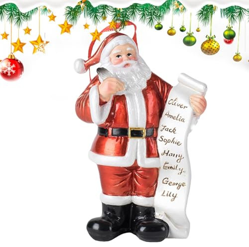 Statuetta di Natale di Babbo Natale – Figure di Babbo Natale, Ornamento da tavolo per feste | Ciondolo di Natale di Babbo Natale, ornamenti per albero accento decorazione domestica, ornamenti da