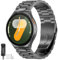 SUNDAREE Keine Lücke Armband Kompatibel mit Samsung Galaxy Watch 7 44MM 40MM/Watch 6 Classic 47MM/Watch 5 Pro,Herren Edelstahl Metall Uhrband Band für Watch 7/FE/6/5/4 46MM 43MM 42MM 45MM,Grau