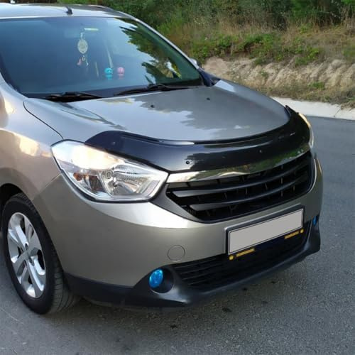 Motorhaubenschutz kompatibel mit DACIA Lodgy–Dokker 1.Generation 2012–2020 | kompatibel mit Dacia Lodgy/Dokker 1.Gen. 2012-2020 - Schwarz glänzend