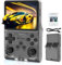 R40S Handheld Game Console, 3.5 inch Retro Handheld Games Consoles IPS Screen Open Source Linux System Built-in 35000+ Classic Games Retro Video Game Console (Black)