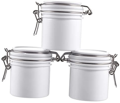VICASKY 3pcs Sturdy Eyelash Extension Storage Jar Circular Curved Safe Assured