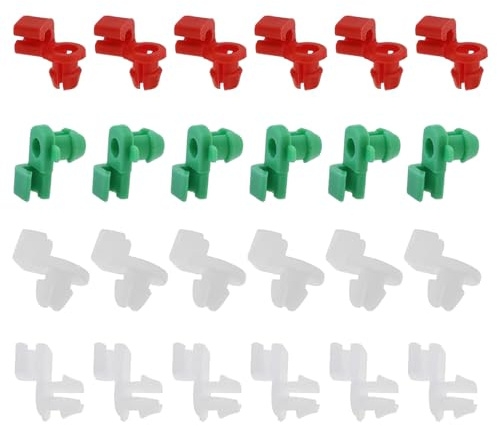 24 PCS Universal Car Door Lock Rod Clips, Plastic Fastener Retainer for 2-3.5mm Hole, Left/Right Driver Tailgate Handle Repair