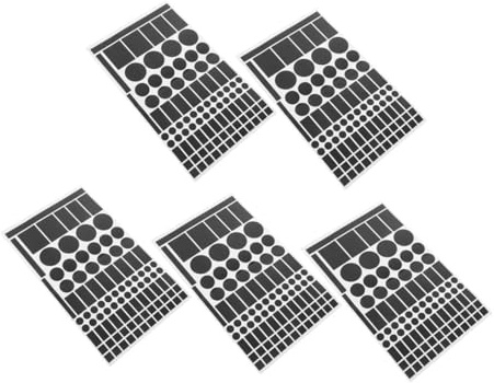 VANZACK 5feuilles Cache-LED Pet pour Appareils Électroniques Autocollants Occultants Noirs Blocage de Lumière pour Téléviseurs Climatiseurs et Écrans de Fond