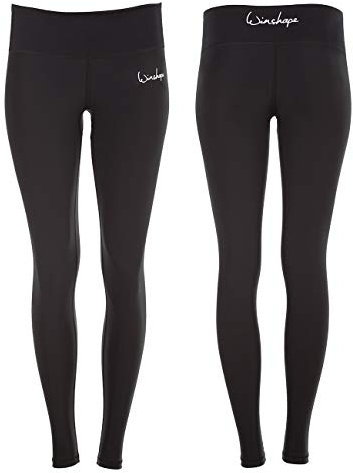 Winshape Damen Functional Power Shape Tights Ael102 Mit Anti-rutsch-Effekt, Slim Style Fitness Freizeit Sport Yoga Workout Leggings, Schwarz, L EU