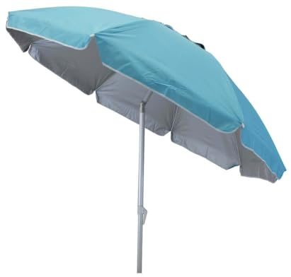 milani home - ombrellone da spiaggia diametro 2 m con palo centrale in alluminio, telo poliestere multicolor, snodo inclinabile per mare, campeggio e giardino