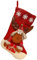Milopon Nikolausstiefel Weihnachten Weinflaschen Beutel zum befüllen Weihnachtsstiefel für Kamin Nikolausstrumpf als Weihnachtsdeko (Elch)