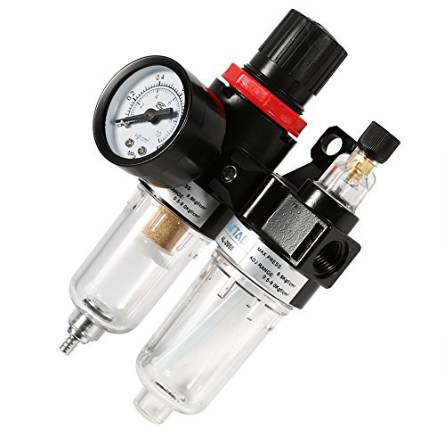 Fydun Air Filter Regulator Moisture Trap Compressor 1/4 Moisture Oil Water Separator Trap Compressor Kit for Air Tool System Air Compressor Water Trap