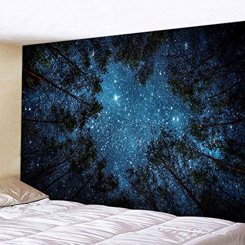 Naturer Wandteppich Wald Sternenhimmel 150x230 Landschaft Wandbehang Mandala Tapisserie Hippie Indisch Wandtuch Bohmen Strand Laken Tischdecke Strandtuch