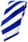TigerTie Designer Krawatte in royal weiss gestreift