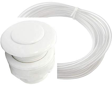 alfa-pool Drucktaster Pneumatik Schalter Weiss 1 AG inkl. 5m PN Schlauch 3mm ID