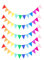 LOVENJOY Regenbogen Wimpelkette Bunt Filz Geburtstag Banner Vormontiert Stoff Girlande für Geburtstagsfeier Dekoration, 5 Stück