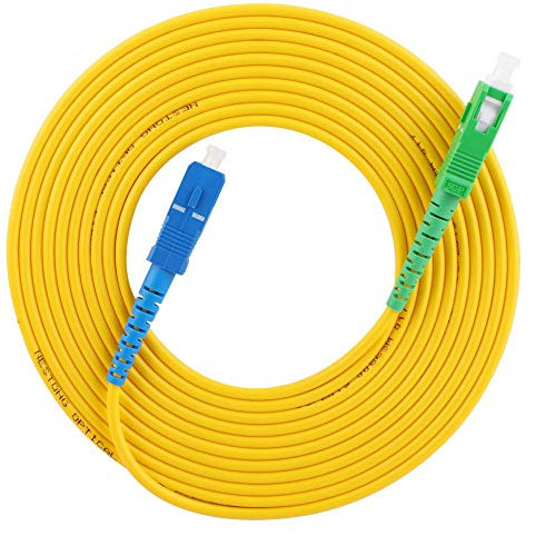 Garosa Puente de fibra óptica de fibra 20m Cable de Conexión de Fibra Óptica Cable Monomodo Cable de Fibra Cortable Rollo SC/APC-SC/UPC