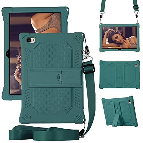 RLTech Custodia Cover per Teclast P20HD/Teclast M40 PRO, Ultra Leggero Protettiva Cover in Silicone con Supporto per Bambini per Teclast P20HD/Teclast M40 PRO (Verde Scuro)