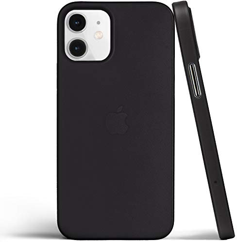 totallee Dünne Schutzhülle für iPhone 12 Mini (2020), ultradünn, minimalistisch, mattiertes Schwarz