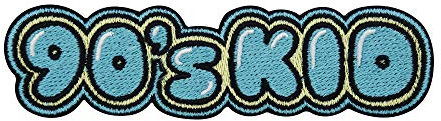 Finally Home 90's Kid Retro Vintage Patch zum Aufbügeln | Old School Neunziger Patches, 90er Jahre Bügelflicken, Erwachsene Flicken, Aufnäher für Jeansjacken und andere Kleidung