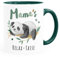 SpecialMe® SpecialMe® Kaffebecher Relax-Tasse Panda Spruch Nur keinen Stress | Mama's/Papa's Relaxtasse Mama inner-grün Keramik-Tasse