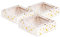 Anniversary House Christmas Cake Boxes with Gold Star Foil Print - Recyclable Paper Packaging Box for Gifting, Festive Baking, Cookies, Brownies & Small Treats - 3-Pack, 3.8 x 11.4 x 11.4cm