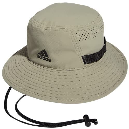 adidas Men's Victory 4 Bucket Hat, Feather Grey/Black, Small-Medium