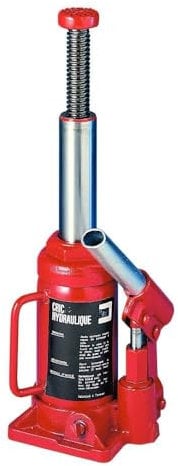 EURO VANADIUM - Cric hydraulique Bouteille Rouge