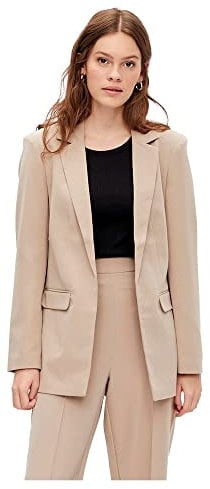 PIECES Damen Pcbozzy Ls Loose Blazer Noos Bc Klassischer Blazer, Silver Mink,S