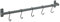 LIVIVO Hanging Rail for Storage Kitchen Hallway Holder Shelf Dish Drain Plates Bowl Utensil Cutlery Knives Pots Paper Towel Coats Jackets Clothes with 5 'S' Hooks (Single Rail 50cm, Grey)