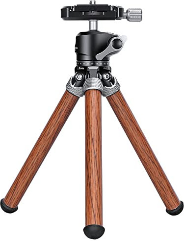 Leofoto MT-02C+LH-22 Mini Traveler Tabletop Tripod with Ball Head kit (Wood Color)