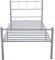Twin Bed Frame Iron Metal Silver Mattress Foundation Base Platform (Silver)