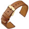ANNEFIT Leder Uhrenarmband 20mm mit Edelstahl Gold Schnalle, Schnellverschluss Ersatzarmband für Herren Damen (Gold braun)
