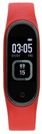 Watx Montre Intelligente Tactile avec écran Couleur - Montre Intelligente avec podomètre, Compteur de Calories, Rythme Cardiaque, Pression artérielle et thermomètre - Bracelet d'activité Physique et