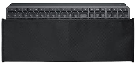 kwmobile Dust Cover Compatible with Logitech MX Keys Wireless - Computer Keyboard Protector Fabric Case - Black