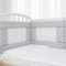 Babysanity - Bettumrandung Babybett mit Baby Air Mesh-System ausgestattet - Der weiche und stabile babybett umrandungen sorgt für eine sichere Schlafumgebung für das Kind (Graue Herzen)