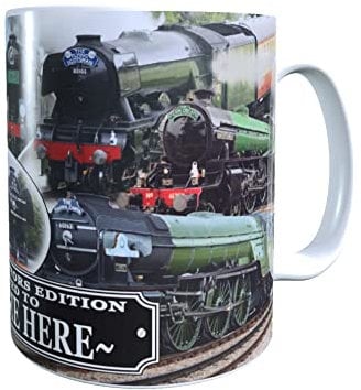 Classic Steam Locomotive Train Personalised Mug Gift, Multicolour