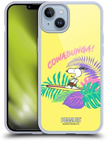 Head Case Designs Licenciado Oficialmente Peanuts ¡Cowabunga! Disco Snoopy Aloha Caso Funda de Gel Suave Compatible con Apple iPhone 14 Plus