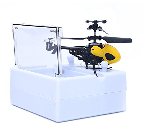 2023 Nuevo - helicóptero Radio Control Mini Aviones Remoto Micro 2CH 2 RC RC RC Canal Helicóptero Disco Gravitación (amarillo, talla única)