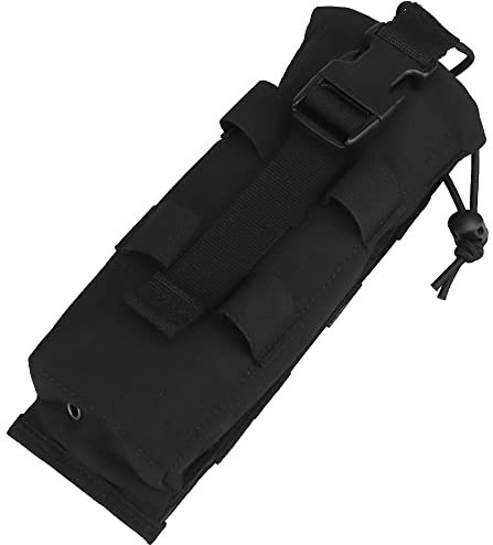 Taktisches Radio-Holster mit Gürtel, Walkie-Talkie-Tasche, Modus der Eversion M OLLE Radiotasche für Weste, kompatibel mit PRC 152 148 Mainstream-Militär-Intercom-Modellen, Schwarz