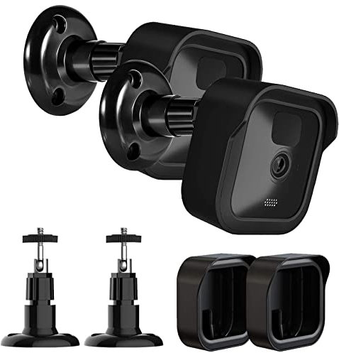 Wall Mount for Blink Outdoor Camera, 360 Degree Adjustable Blink Camera Bracket Holder with Weatherproof Protective Cover Case for All-New Blink Outdoor Indoor Home Security Camera System (2 Pack)