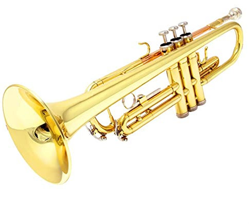 Trompeten Trompeteninstrument In B Flach Trompete aus Messing (Color : Gold)